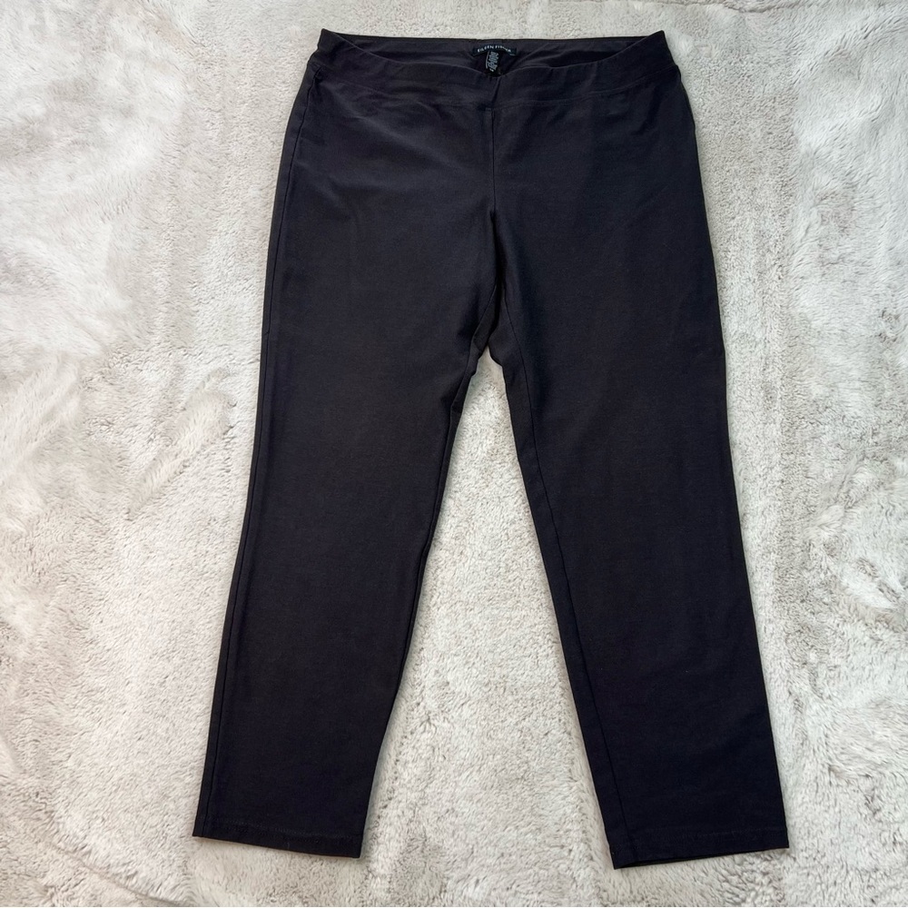 Eileen Fisher Slouch Flex Ponte Ankle Pants Taupe Espresso Size S Lagenlook Crop - Picture 2 of 8